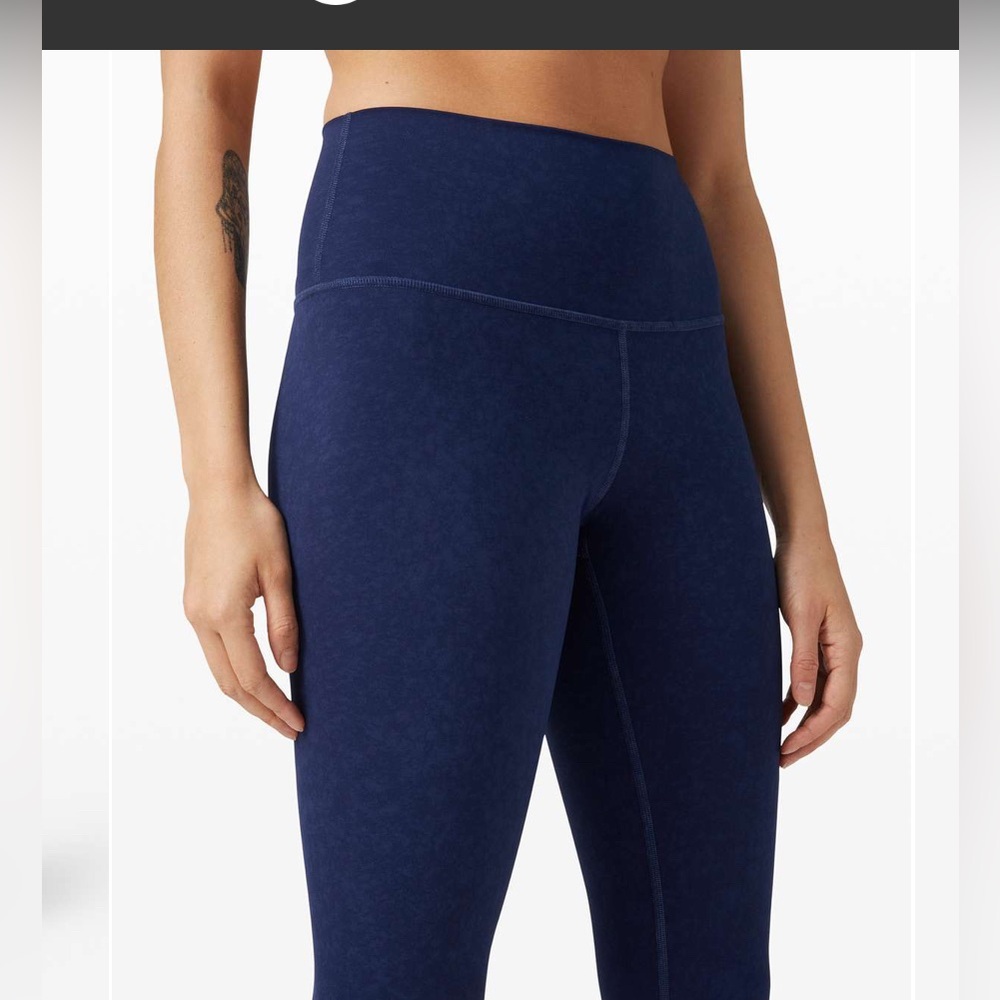 New without tags Lululemon Wunder Under Crop High-Rise *Spray 21" Indigo Spray - Picture 2 of 10